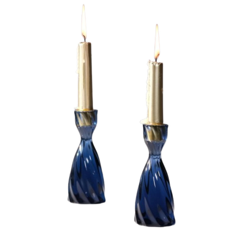 Ensemble de 2 porte-bougies Twizzle Twist Taper