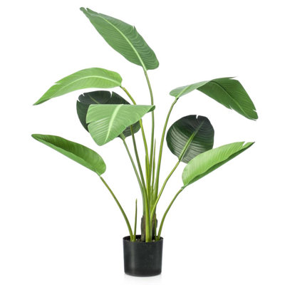 Emerald Artificial Strelitzia Tree 120cm in Pot Green