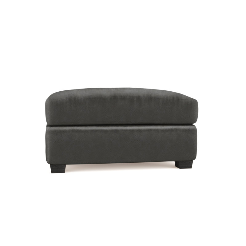 Repose-pieds Thompson, Naturel, Cuir rétro graphite