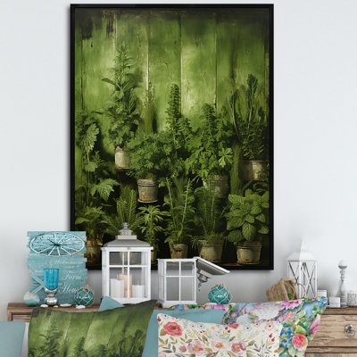«Herbs Rosemary Pottery 1 - Floral Herbs», art mural