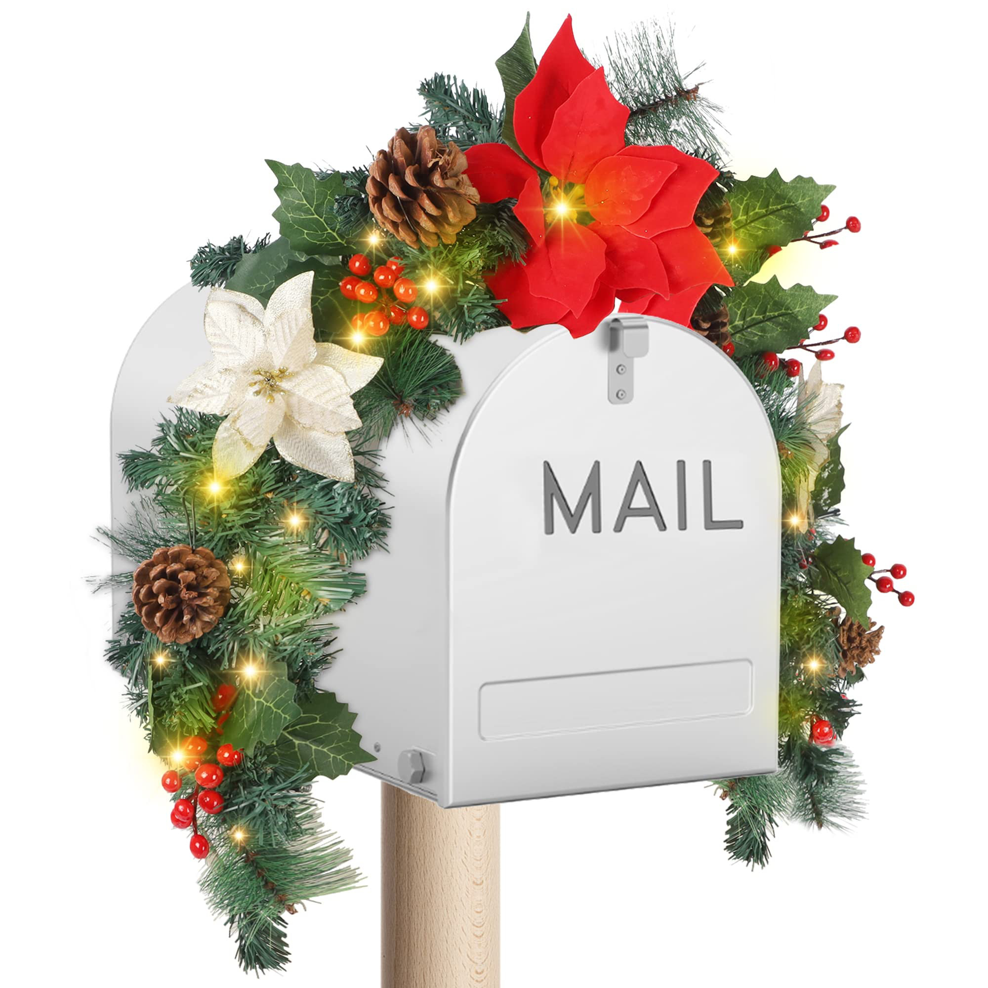 Outdoor Christmas Swag Pre Lit Christmas Swags For Outside Bsmathom 31.5\\\, image size:2000x2000