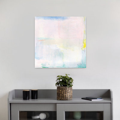 Contemporary Candy Clouds Ii With Abstract Blue Art