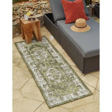 Steelside™ Justice Handmade Flatweave Cotton Muddy Green Rug