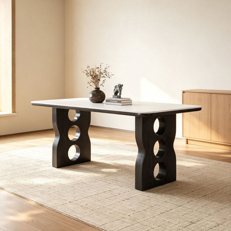 Table en bois fritté Nordic, 29.5" H x 55.1" W x 31.5" D