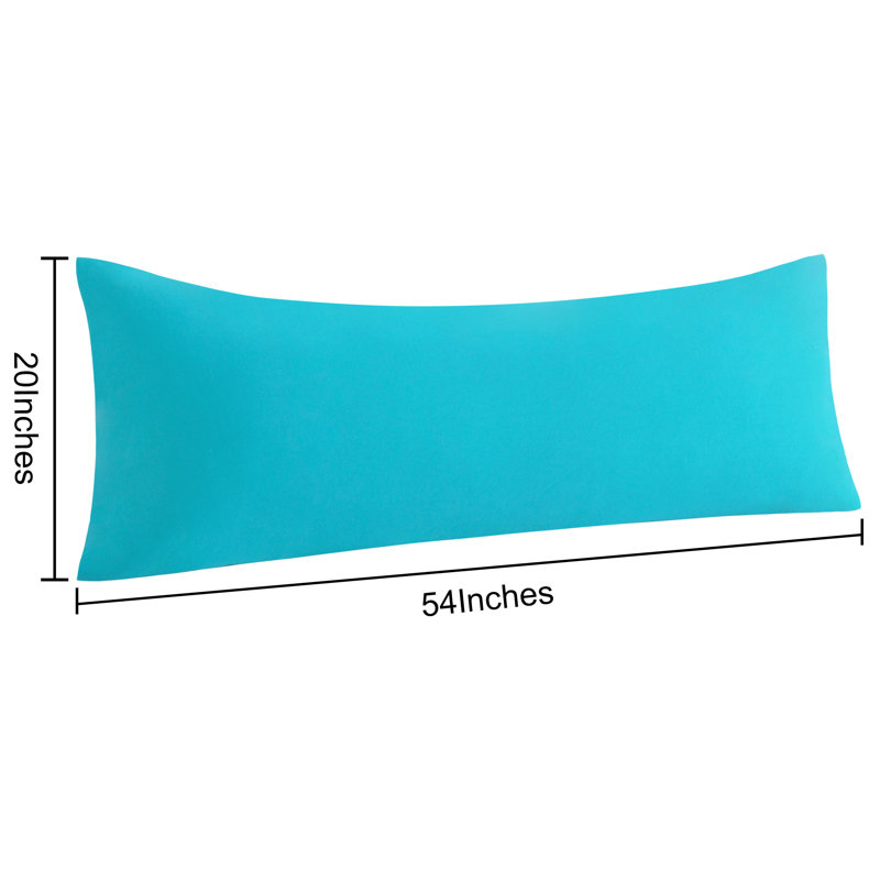 Taie d'oreiller corporelle en microfibre hypoallergénique 2 pièces, Bleu