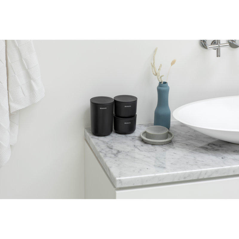 3- Piece Brabantia Renew Storage Pots, Dark Grey