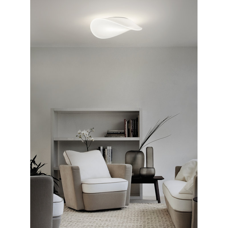 Balance Ceiling/Wall Lamp G White Glossy Glossy White L22gg Ul, 2700K, 7" H x 22" W x 19" D
