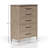 Dana Heights 5-Drawer Chest – Sand Finish, Mindi Veneer