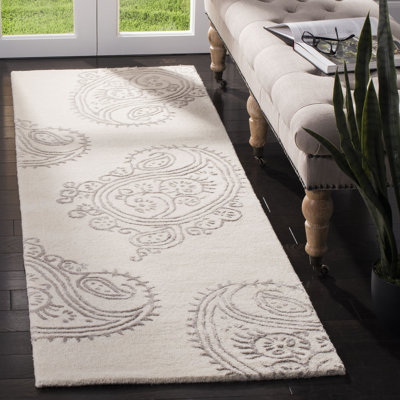 Tapis cachemire en laine et viscose Rudra