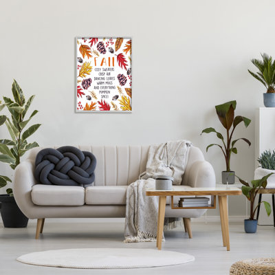 Fall Fall Pastimes List - impression graphique