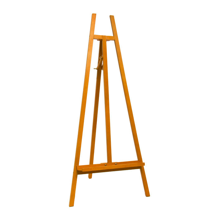 Gregoris Inbox Zero Folding Adjustable Tripod Easel, Natural