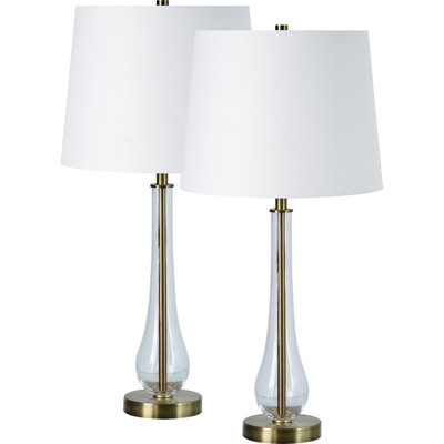 Ensemble de lampes de table en verre