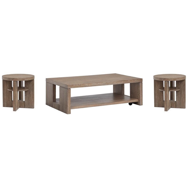 Table basse Gragg, 3 pièces: table basse, 2 tables de bout
