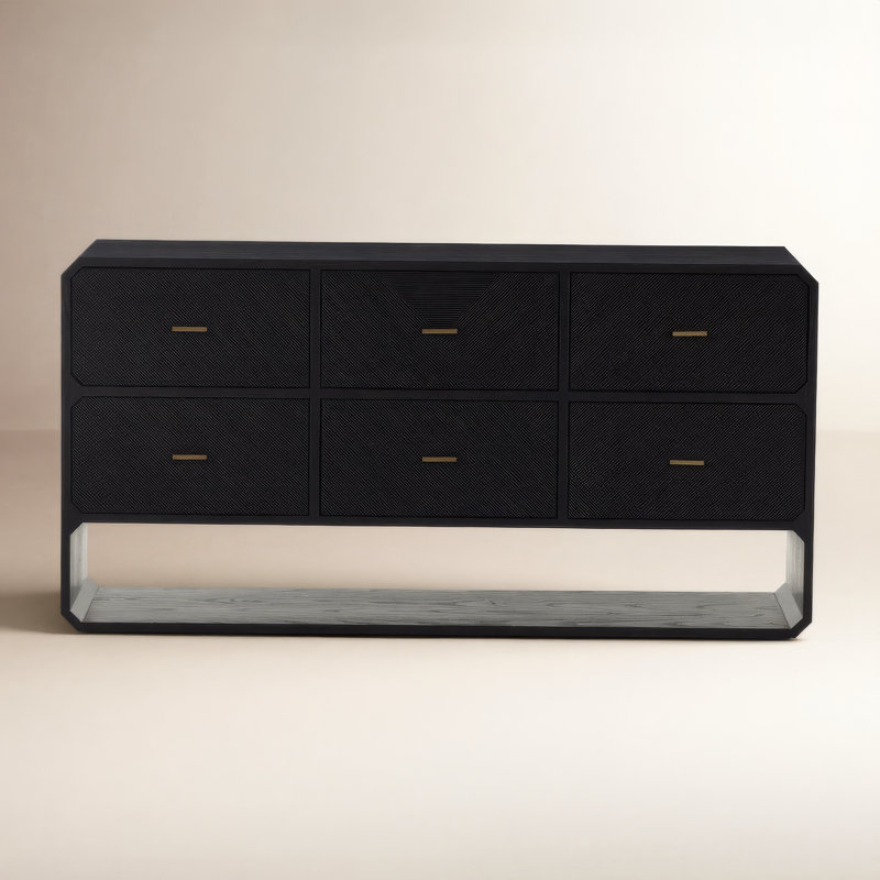 Harris 60'' W 6 - Drawer Dresser, Black