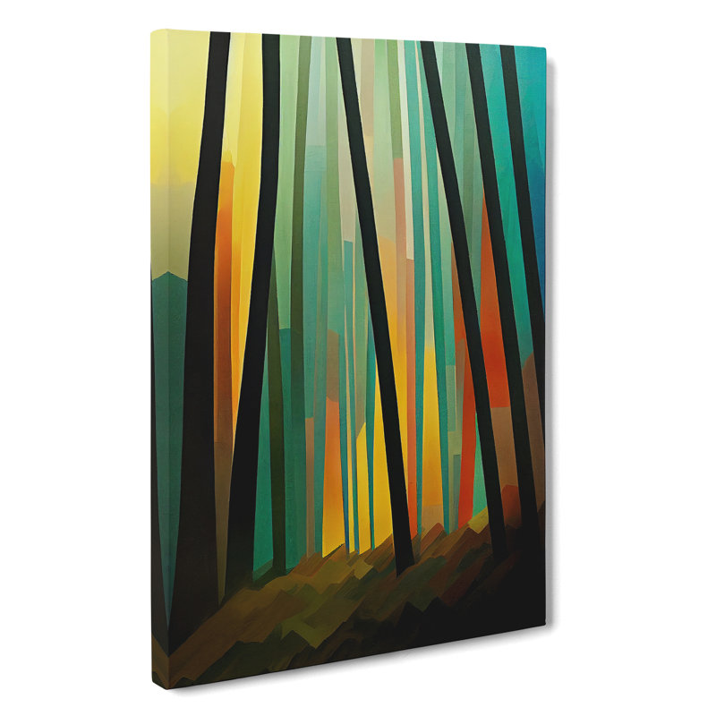 Unusual Forest Abstract - Wall Art, Wrapped Canvas, 50cm H x 35cm W x 3cm D, No Matte