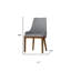 Ensemble de deux chaises Parsons en bois massif gris et noyer-740002133