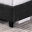Grand lit tapissier gris anthracite