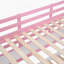 Lit superposé de style château double avec 2 tiroirs, 3 tablettes et glissière - rose-494600802-494600814