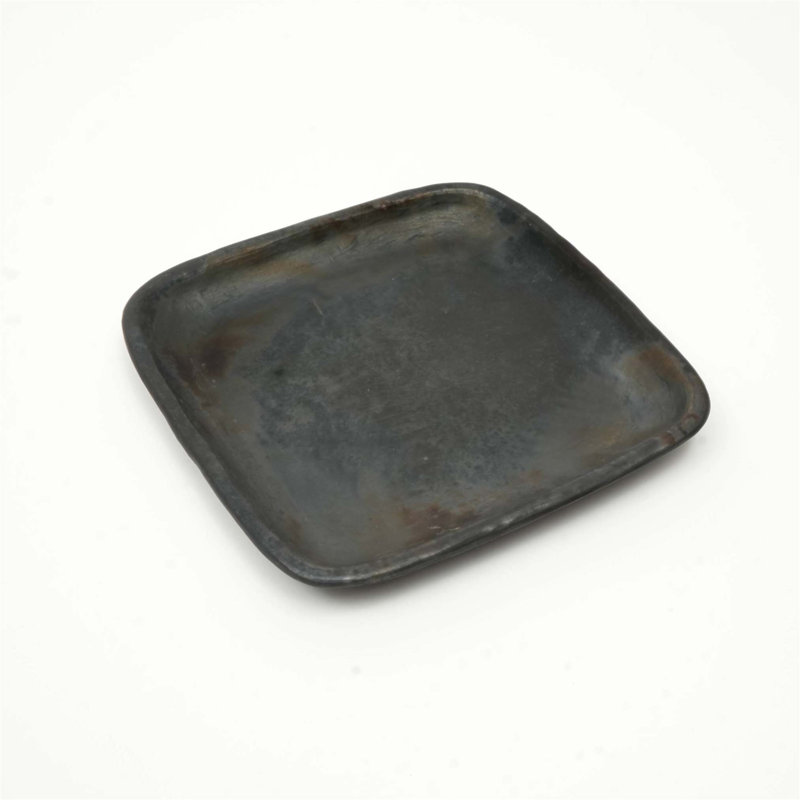 Assiette carrée Union Rustic Lenneke Stone, H 0,95 po x l 9,5 po x P 9,5 po