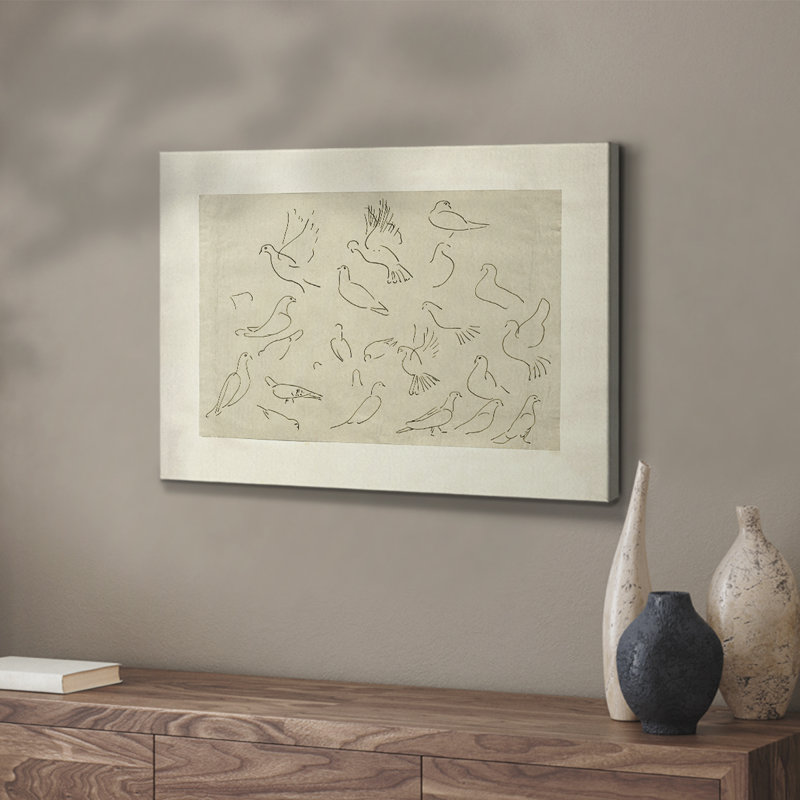 Croquis rétro - LV - Cavas enveloppés de galerie, H 8 po x l 12 po