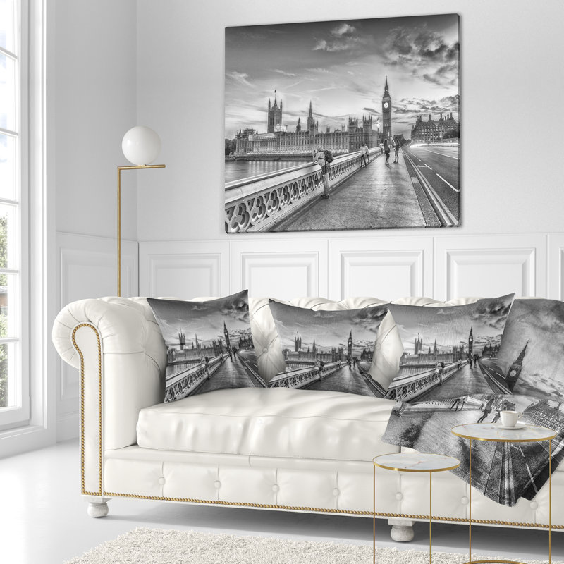Coussin lombaire cityscape london view, Rectangle 12 po x 20 po