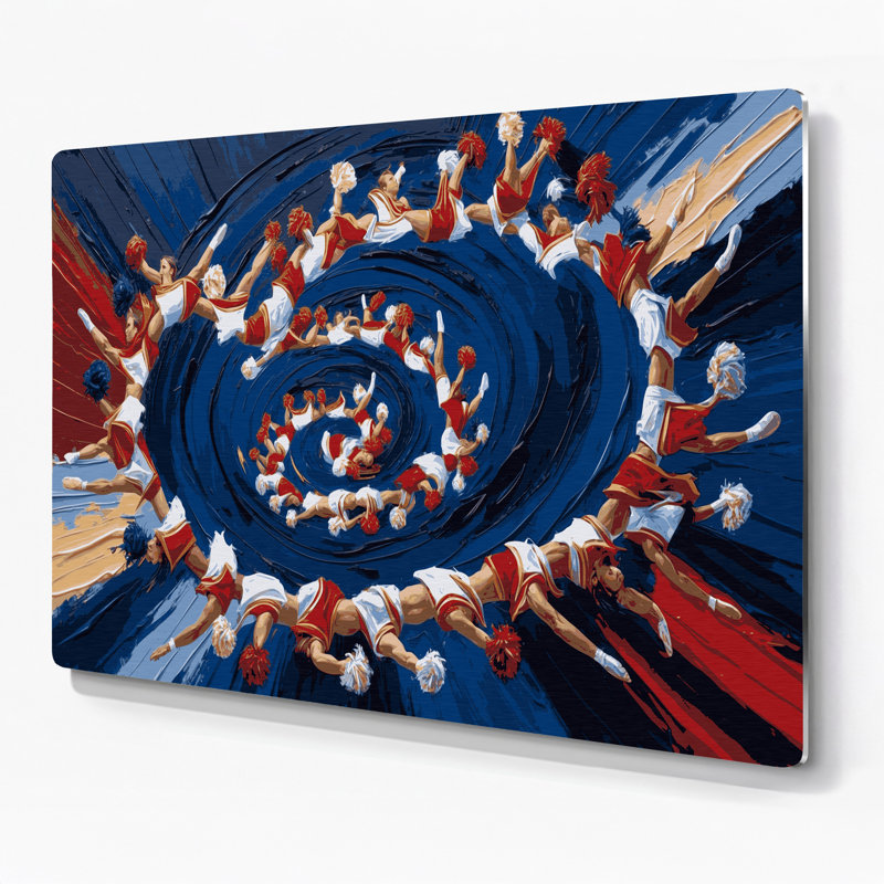 Art mural en métal bleu Sports, H 240 po x l 240 po x P 0,05 po