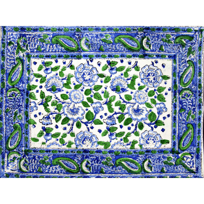 Ensemble de quatre napperons rectangulaires en coton
