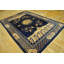 Hand Knotted Pile Wool Antique Blue Ivory Beige Cream White Rectangle 1920s Rug