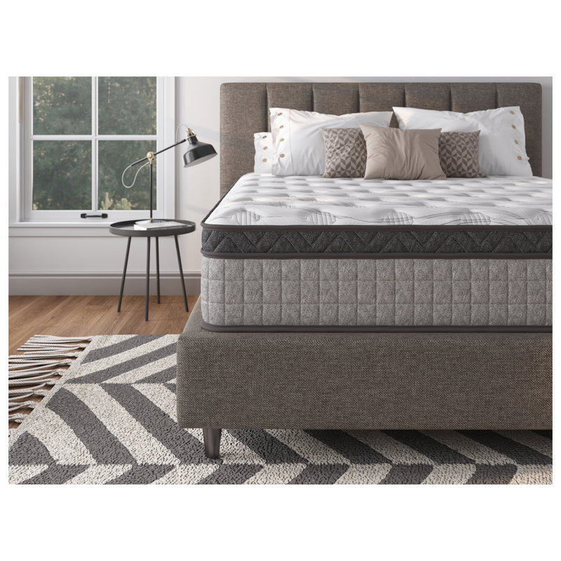 Matelas hybride à ressorts de 10 pouces avec mousse à mémoire de forme infusée de gel - fabriqué aux États-Unis