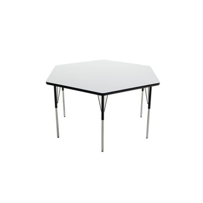 Whiteboard Table Adjustable Height Hexagon Activity Table