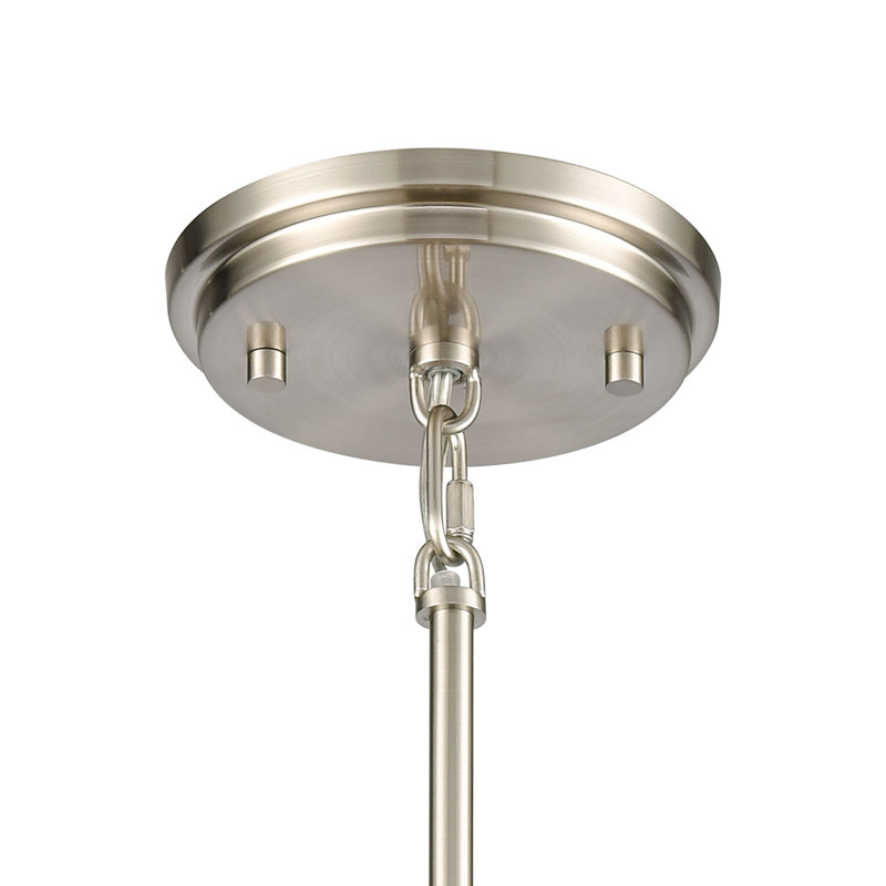 Mini-luminaire suspendu 1 lumière de 4 po de large Dawson - nickel satiné