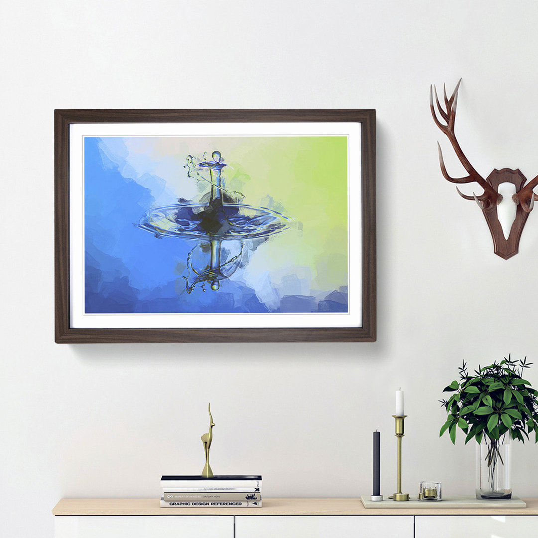 Droplet of Water in Abstract - Picture Frame Graphic Art Print