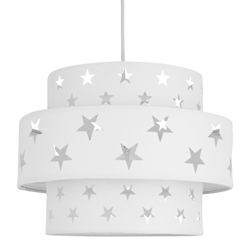 Achraf 22cm H Cotton Drum Pendant Shade, White