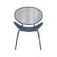Fauteuil de 34,42 po Hauteur, 24,96 po de largeur, 25,37 po de profondeur, fer bleu marine, 34 po de hauteur, 24,8 po, 25,5 po de profondeur, 22,88 lb