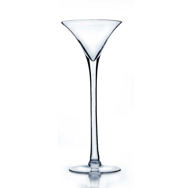 Handmade Glass Table Vase, 16" H x 6" W x 6" D