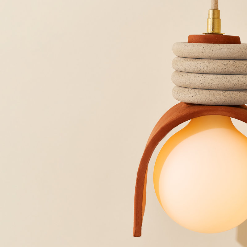 Lunar Pendant, Terracotta, Yes, Hardwired