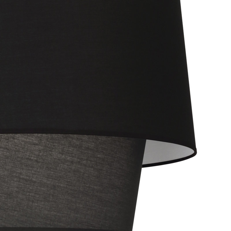 Decker Floor Lamp, Polished Nickel, Black