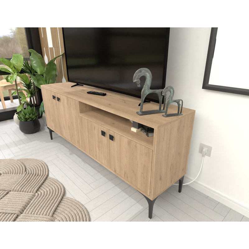 Keikei Unfinished TV Stand, Natural