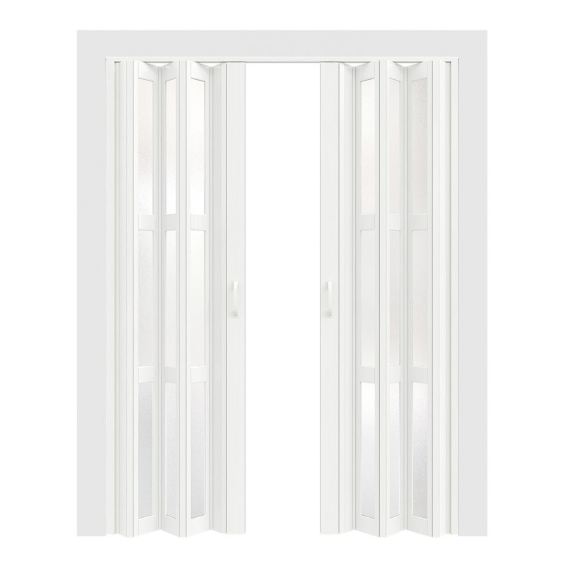 Porte accordéon à panneaux en acrylique et PVC / vinyle, 72 po x 80 po, 2