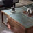 Modern simple solid wood glass coffee table