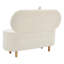  Elegant Upholstered Fabric Storage Ottoman with Wood Legs, Bedroom and Living Room Bench, White