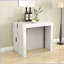Table de salle à manger extensible moderne multifonctionnelle avec prise de courant, table extensible peu encombrante avec rangement pour les fêtes, les mariages, les réunions et les célébrations-1375705646