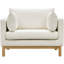 Chaise en tissu texturé l 44 po Langham Sellars-86183735