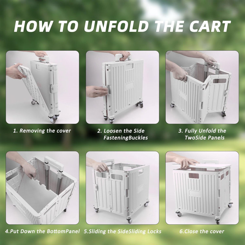 43cm H x 38cm W Utility Cart, White