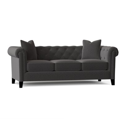 Caspar 82"" Velvet Rolled Arm Chesterfield Sofa with Reversible Cushions -  Willa Arloâ¢ Interiors, 90EAF6213F244CB3AB3FD00CB6E43A3D