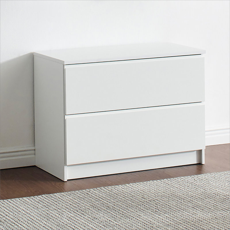 Système d'organisation en bois blanc Devi, Blanc
