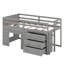 Lit mezzanine avec armoire et tablette-1340926652