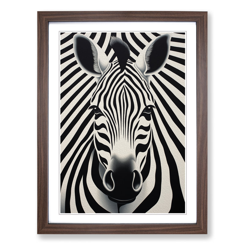 Single Picture Frame Print on Wood, 46cm H x 34cm W, Walnut Framed