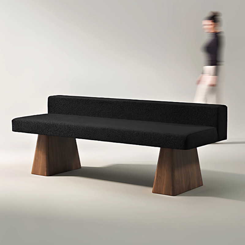 Banc rembourré Modern, H 25,59 po x l 47,24 po x P 23,62 po