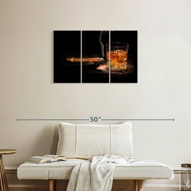 Yarlin Eat Drink Love Whiskey, 20" H x 33" W